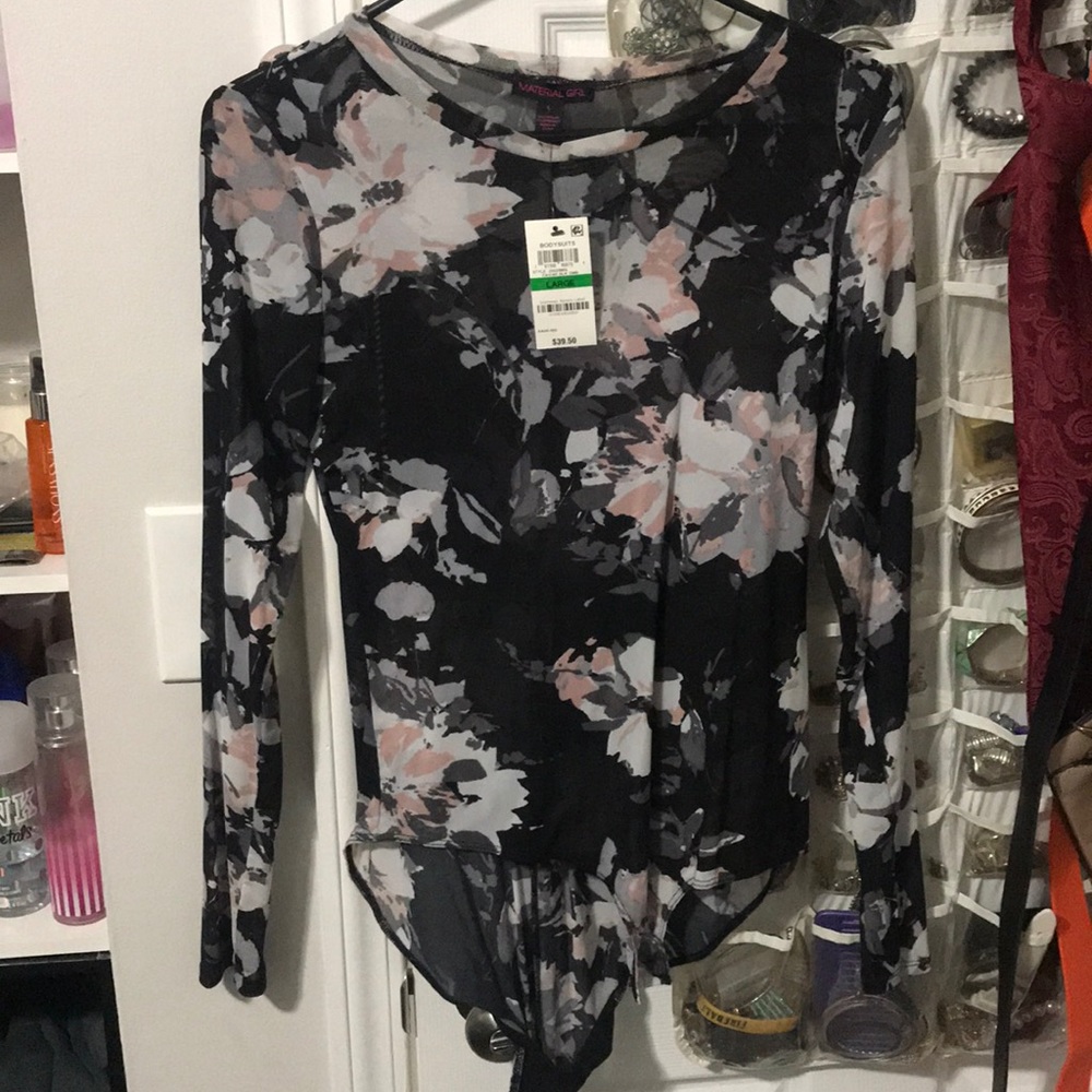 SHEER FLORAL BODYSUIT